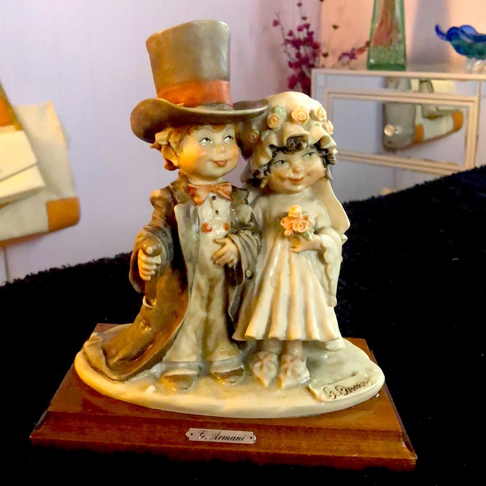 Vintage G.Armani wedding couple statue